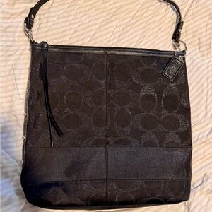 Coach Black Signature Pattern Bag